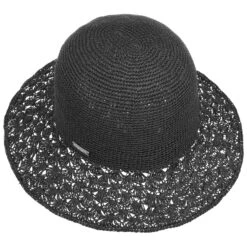 Alexia Crochet Strohhut By Seeberger -Seeberger || Stetson Verkaufsgeschäft Alexia Crochet Strohhut by Seeberger schwarz.60681 1rf4
