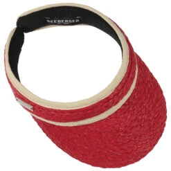 Classic Raffia Sonnenvisor By Seeberger -Seeberger || Stetson Verkaufsgeschäft Classic Raffia Sonnenvisor by Seeberger rot.62009 1rf3