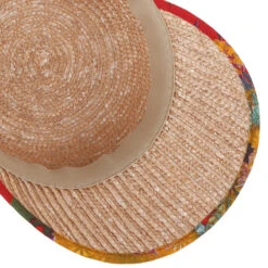 Flower Band Strohcap By Seeberger -Seeberger || Stetson Verkaufsgeschäft Flower Band Strohcap by Seeberger natur.60916 2rf40