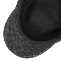 Herringbone Armycap By Lipodo -Seeberger || Stetson Verkaufsgeschäft Herringbone Armycap by Lipodo schwarz grau.48654 2rf179