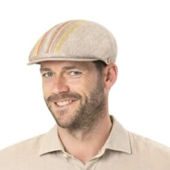 Jasper Stripes Leinencap Mit UV-Schutz By Mayser -Seeberger || Stetson Verkaufsgeschäft Jasper Stripes Leinencap mit UV Schutz by Mayser.59140 8