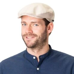 Leinen Flatcap Mit Netzeinsatz By Lipodo -Seeberger || Stetson Verkaufsgeschäft Leinen Flatcap mit Netzeinsatz by Lipodo.41877 8