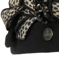 Leopard Side Flower Turban By Lierys -Seeberger || Stetson Verkaufsgeschäft Leopard Side Flower Turban by Lierys schwarz.63207 4rf4