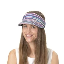 Multicolour Strohvisor By Seeberger -Seeberger || Stetson Verkaufsgeschäft Multicolour Strohvisor by Seeberger.64104 7