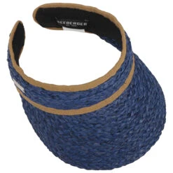 Raffia Schild Visor By Seeberger -Seeberger || Stetson Verkaufsgeschäft Raffia Schild Visor by Seeberger blau.42830 1rf2