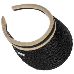 Raffia Sonnenvisor By Seeberger -Seeberger || Stetson Verkaufsgeschäft Raffia Sonnenvisor by Seeberger schwarz.59679 1rf4