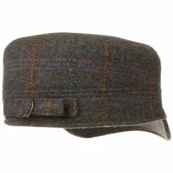 Shetland Wool Armycap By Mayser -Seeberger || Stetson Verkaufsgeschäft Shetland Wool Armycap by Mayser blau gruen.55044 3rf225