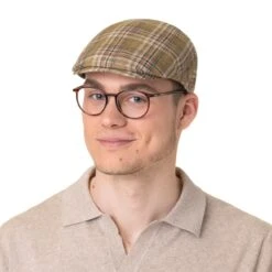 Sidney Check Leinen Flatcap By Mayser -Seeberger || Stetson Verkaufsgeschäft Sidney Check Leinen Flatcap by Mayser.62097 8