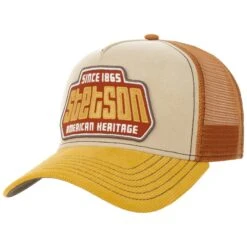 Since 1865 Brickstone Trucker Cap By Stetson -Seeberger || Stetson Verkaufsgeschäft Since 1865 Brickstone Trucker Cap by Stetson beige rost.63654 rf287