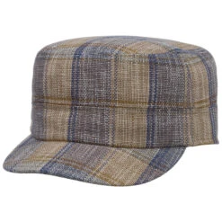 Sören Check Armycap By Mayser -Seeberger || Stetson Verkaufsgeschäft Soeren Check Armycap by Mayser beige blau.61235 rf212
