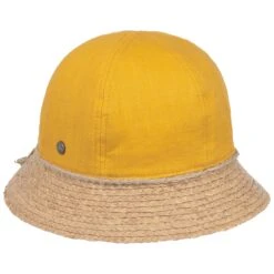 Stoffhut Mit Strohkrempe By Lierys -Seeberger || Stetson Verkaufsgeschäft Stoffhut mit Strohkrempe by Lierys natur gelb.61526 rf285