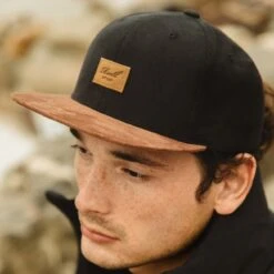 Suede 6 Panel Snapback Cap By Reell