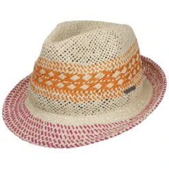 Tricolour Latina Trilby Strohhut By Chillouts -Seeberger || Stetson Verkaufsgeschäft Tricolour Latina Trilby Strohhut by Chillouts natur.62768 rf40
