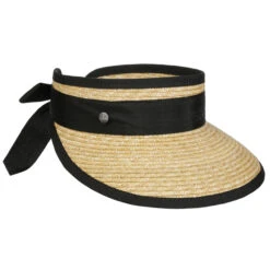 Twotone Strohvisor By Lierys -Seeberger || Stetson Verkaufsgeschäft Twotone Strohvisor by Lierys natur schwarz.61529 rf201